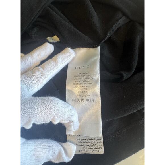 Gucci Shirt Women’s Black Size M, SMALL DEFECT: READ description, SEE PHOTOS - Picture 8 of 13